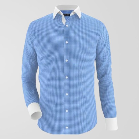 Sky Checkish Formal Shirt